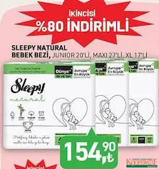 SLEEPY NATURAL BEBEK BEZİ ÇEŞİTLERİ fiyat ve kampanya bilgisi